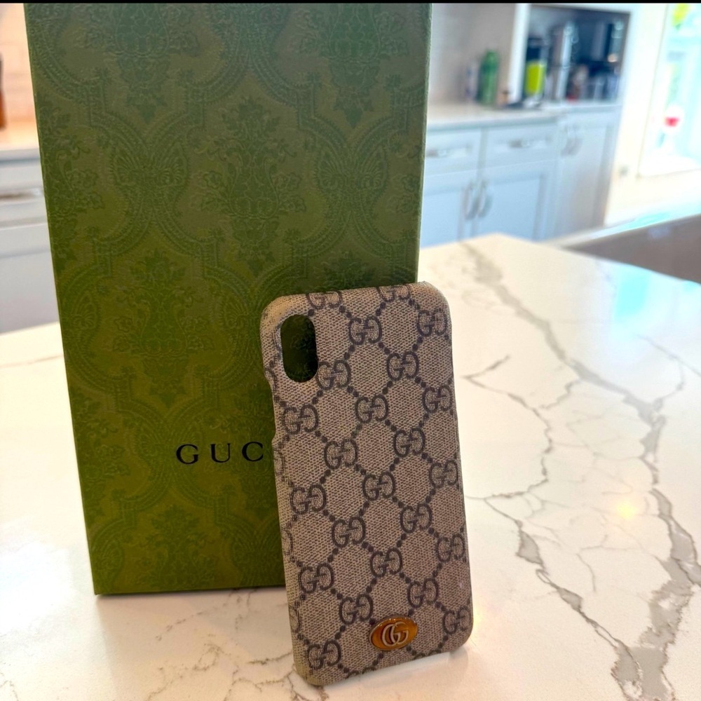 Authentic GUCCI Ophidia iPhone XS Max Case Supreme Canvas Oval Enamel
